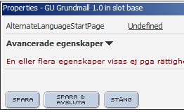 Övning 9 Arbeta med två språk Alla våra externa webbplatser har en svensk och en engelsk språkversion.
