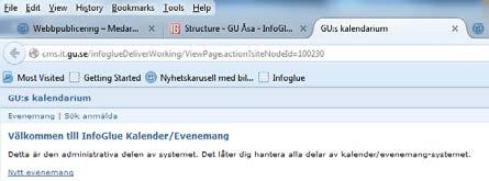Här sparas alla kalenderevenemang och det är även här du redigerar dem i efterhand.