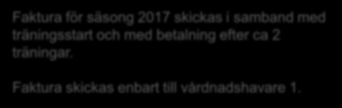 Vad ingår i avgiften: Personalkostnader kansli Drift av klubbhus Tilldelade träningstider - inomhus