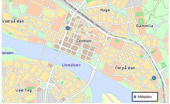 Inledning I detta dokument presenteras resultaten av genomförda mätningar av kvävedioxid och partiklar vid Västra Esplanaden i Umeå under 2017.