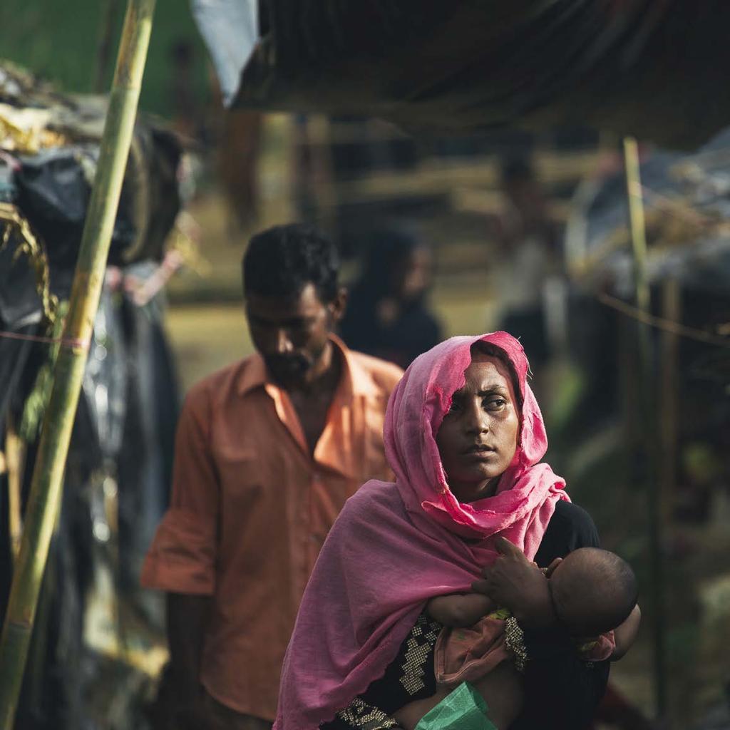 De flesta som flyr från våldet i Myanmar är kvinnor och barn. PÅ FLYKT Kvinnors säkerhet tas på allvar Världens största flyktingläger växte på kort tid upp i Cox s Bazar, Bangladesh, hösten 2017.