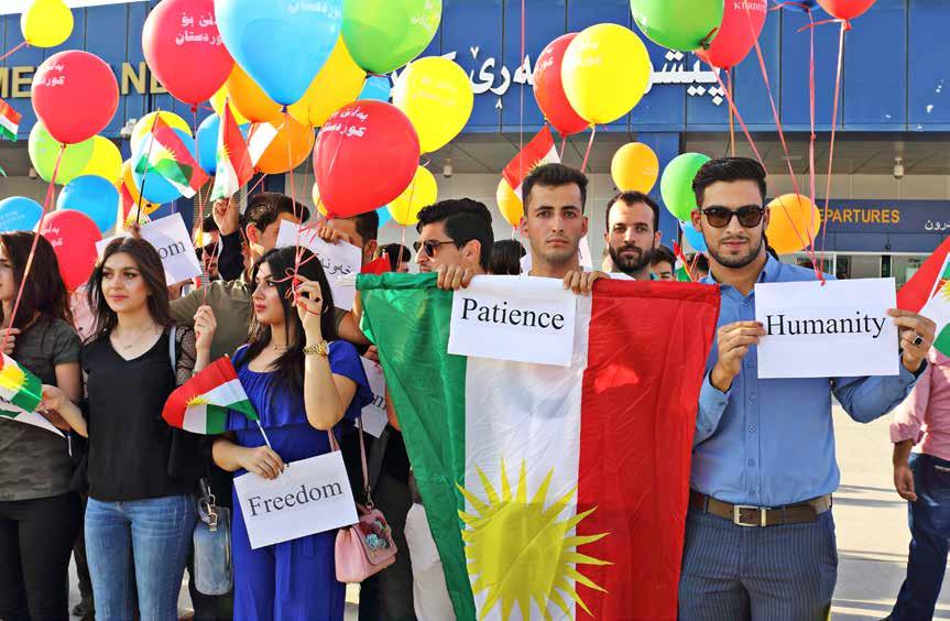KDP Leds av Massoud Barzani som år 1979 övertog ledarskapet av KDP, Kurdistans demokratiska parti. Valdes år 2005 till president i KRG. Mandatperioden gick ut år 2015 men Barzani satt kvar.