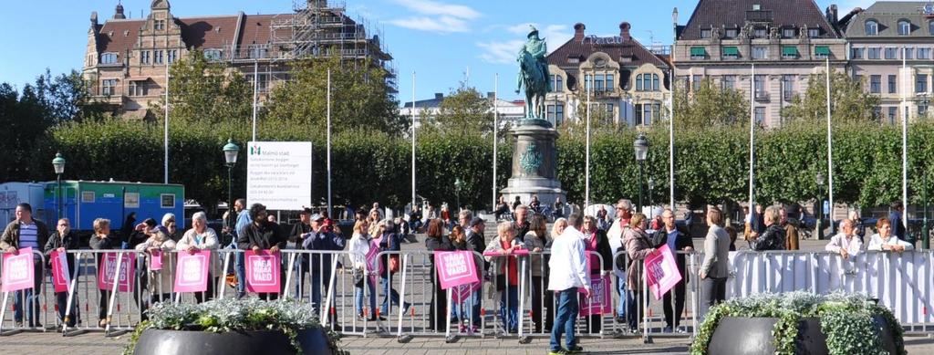 Våga Vägra Våld Lördagen den 3 oktober höll SD Malmö ett torgmöte på