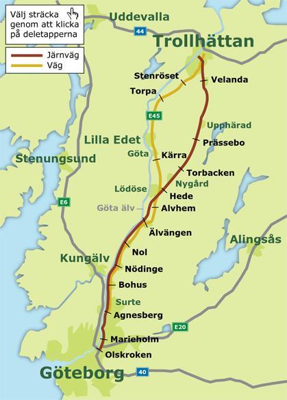 skulle den befintliga banan Göteborg Oslo genom Dalsland byggas ut och i den södra delen med dubbelspår under namnet Nordlänken.