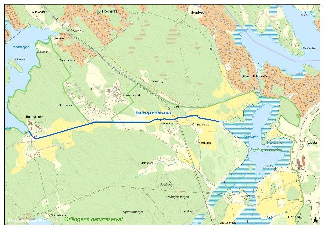 Balingsholmsån Ersätt Ersätt med med sidhuvud Vattenverksamhet sidhuvud - MKB Planens konsekvenser rörande vattenkvalitet diskuteras under Natur- och vattenmiljö och Konsekvenser i relation till