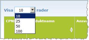 För vissa anmälningar visas olika symboler i spalten Produktnamn.