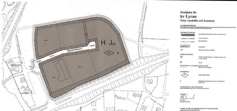 Gällande detaljplan för befintligt företagsområde (Netto-området) är en förhållandevis flexibel och öppen plan som anger handel och industriverksamhet med
