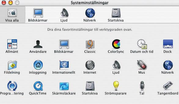 13 Inställningar för MacOS X 1. Klicka på Äpplemenyn och Systeminställningar. Klicka därefter på ikonen Nätverk. 14 2.