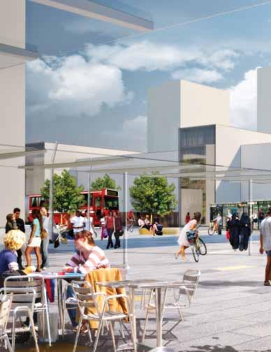Albyvägen ska bli ett samlande stråk genom hela stadsdelen från Albysjön och Subtopia till Alby centrum och vidare till Eriksberg en gata med trottoarer kantad av verksamheter och nya Visionsbilder