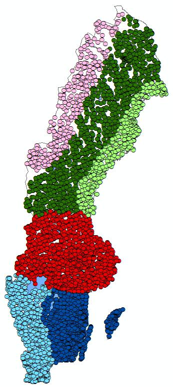5(14) Tabell 1. Tabell över antal mossprover per zon och år. OBS att antalet kan variera något beroende på analyserad metall.