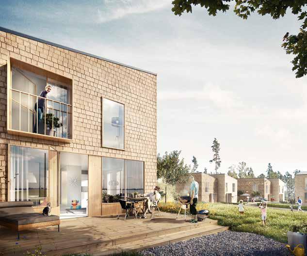 Berwald Port 17 PÅ POPULÄRA HESTRA I BORÅS planerar vi området Berwald 24 moderna bostadsrätter i form av par- och radhus och villor.