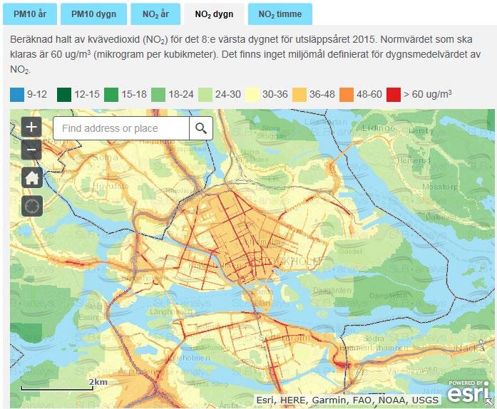 - Gaturum (högsta halterna) - Urban bakgrund (allmän exponering) Representativ 100 meter, liknande platser och miljöer. Ej mikromiljöer.