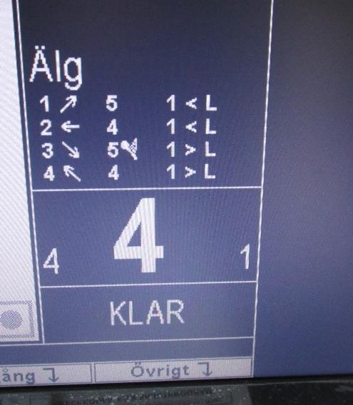 femetta Femte kolumnen anger träff inom träffområde, Observera att T visas med valör 0 och 1 i kolumn fem, medan bom markeras valör 0 och 0 i kolumn fem Tavelbom känns av med skottdetektorn och