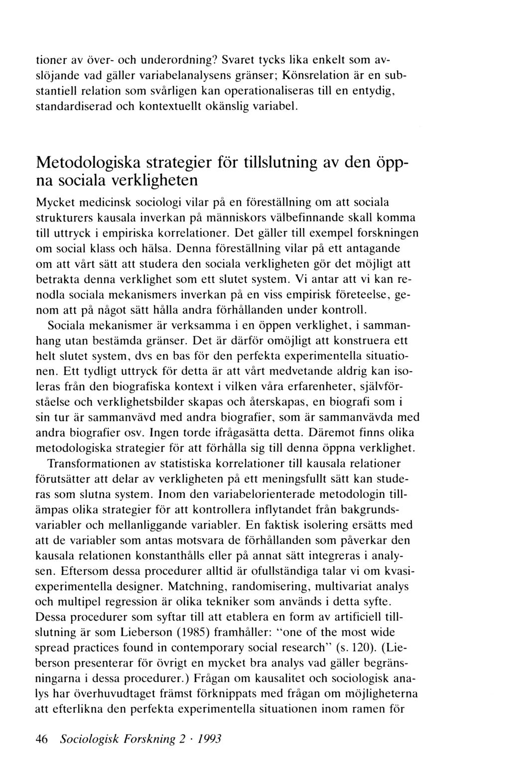 tioner av över- och underordning?