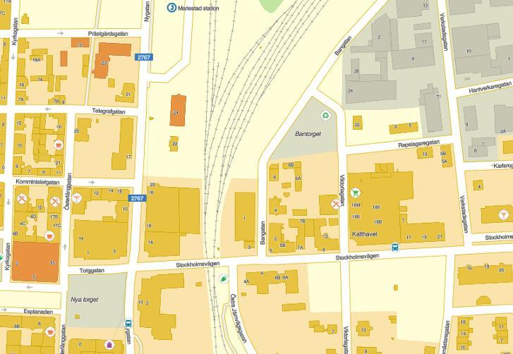 7 (18) Genomförande Vibrationsmätningar har utförts i 3 mätpunkter, enligt följande placeringar. MP1.1 Staren 8, plan 4. MP1.2 Staren 8, grund. MP2 Bantorget, mark.
