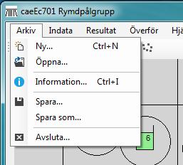 caeec701 Rymdpålgrupp Sidan 10(27) 3 Instruktioner Genomgång av programmet med hjälp av ett exempel. 3.1 Arkiv Under Arkiv/Information finns möjlighet för inmatning av information gällande projektet, så som Projekt, Position, Bilaga samt Beskrivning.