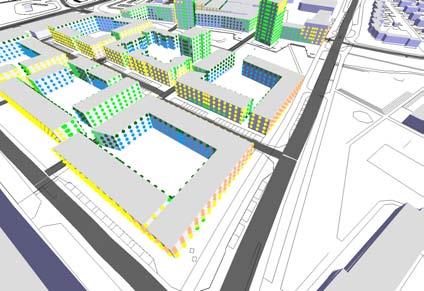 7.2 Ekvivalent ljudnivå 3d vyer Vägtrafik Dygnsekvivalent ljudnivå i db(a) Frifältsvärden.