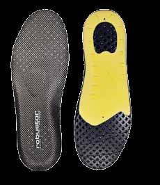 Svalt foder som minskar friktionen mellan fot och sula DÄMPNING Maximal stötdämpning 35/36-47/48 PASSFORM Medel bred Passar medelhög hålfot THERMO R-SOLE-90 INFORMATION Vinterfodrad iläggssula som