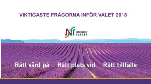 NY LAG FÖR HÄLSO- OCH SJUKVÅRDEN! EN LAG SOM GER OSS PATIENT-RÄTTIGHETER REGERING OCH RIKSDAG MÅSTE TA NATIONELLT ANSVAR FÖR CANCERVÅRDEN: 1.
