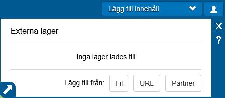 Läsa in en selektering från Partner Via Lägg till innehåll Lägg till innehåll i Karta används i GEOSECMA web för att skapa ett eget lager av de fastigheter som skickats till GEOSECMA från Partner