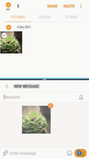 Grunder Dela text eller bilder mellan fönstren Dra och släpp text eller kopierade bilder från ett fönster till ett annat.