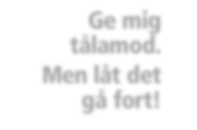 Ge mig tålamod. Men låt det gå fort! * Nypan funderar över Odd Fellow och vad vi kan göra för framtiden.