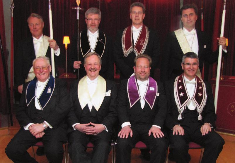 Övre raden f v: CMhm Leif Gentzel, CM Kim Lundgren, ÖM Hans- Åke Johansson, och CMvm Claes