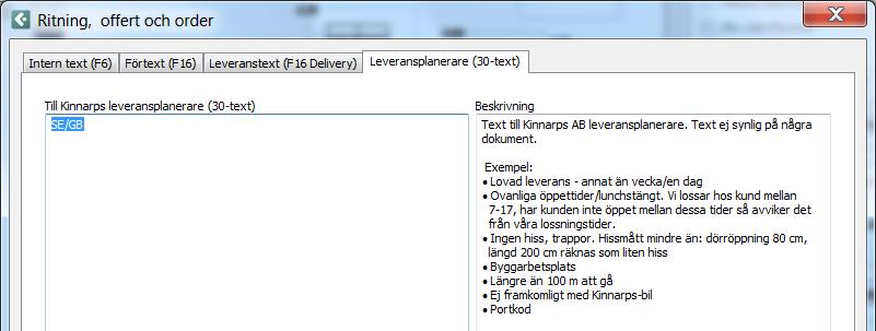 [154.010] Uppdaterat information om vad långt att gå är i 30-textens exempel texter (Gäller enbart Sverige) Beskrivnings texten för 30-textblocket har ändrats från: Lång att gå till: Allt längre än