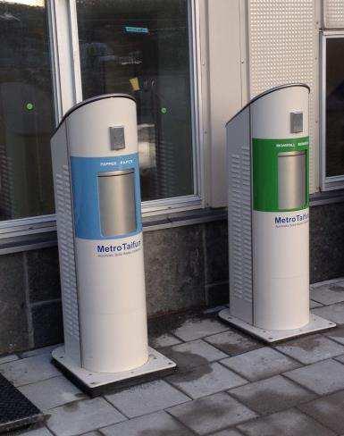 kräver tömning två gånger per vecka ersättas stationärt sopsugsystem. Inkastpunkter Det skall finnas separata inkast för de olika fraktionerna.