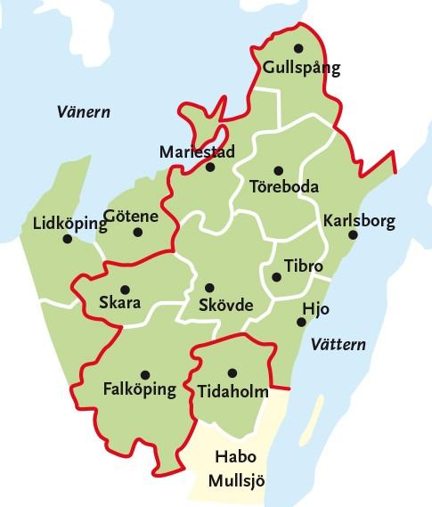 Organisatiön öch pölitik Kommunalförbundet Avfallshantering Östra Skaraborg (AÖS) består sedan den 1 januari 2016 av nio kommuner då Gullspångs och Mariestads kommuner blev medlemmar.
