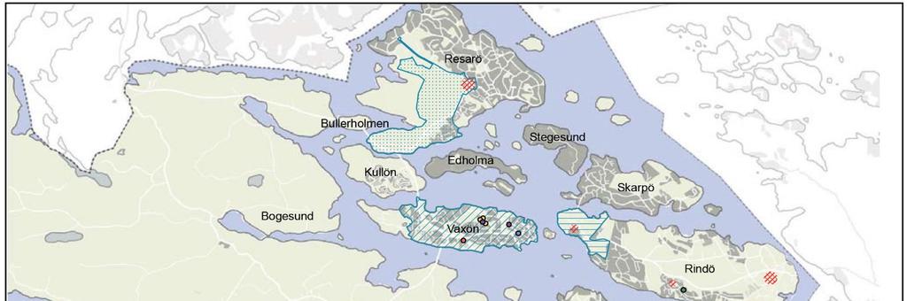 33 av 51 Figur 16: Lokalisering social service samt bebyggelseutveckling och samhällsservice (översiktsplan 2030) Konsekvenser för naturmiljön Det område där strandskyddet föreslås upphävas, delar av