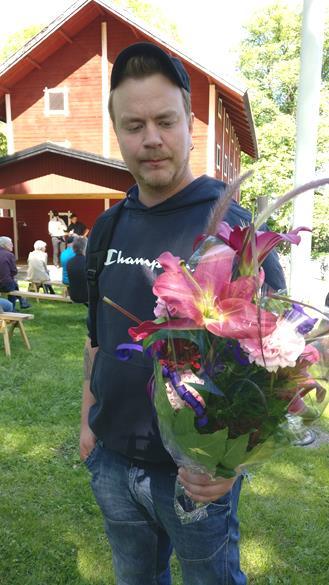 Men hur får jag med vinsten, en blombukett på moped? rad.
