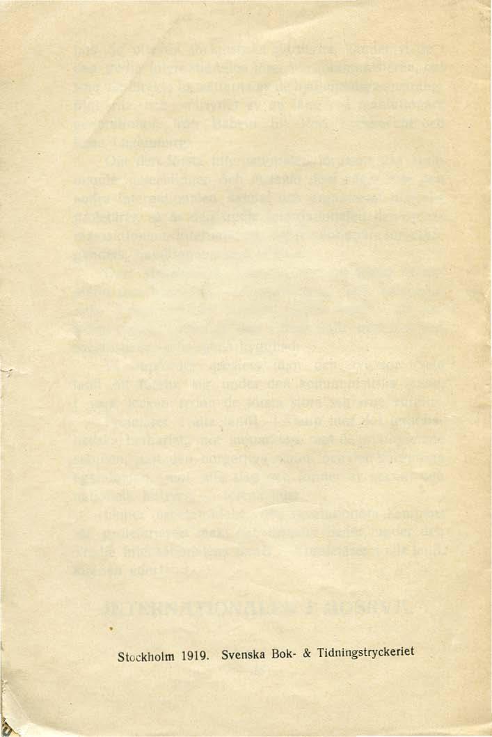 Stcckholm 1919.