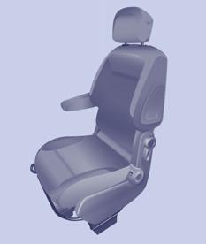 Säten 65 1 - Längdinställning Lyft upp spaken och skjut stolen framåt eller bakåt. 3 - Höjdinställning av förarsätet Höj sätet genom att dra reglaget uppåt och lätta tyngden på sittdynan.