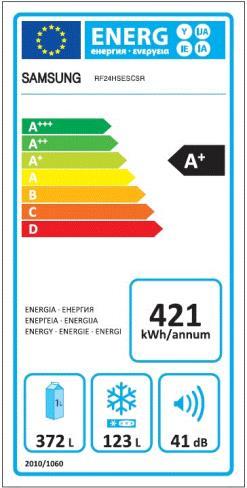 se French Door Isblå LED Easy Handle Rostfritt stål Dubbel dörr i kylskåpsdel/låda i frysdel samt mittenlåda med separat temperatur Rostfritt stål Nettovolym (L) (Kyl/Mittenlåda/Frys) 495