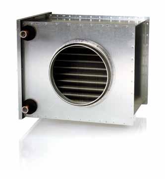 Cirkulära kanalvärmare för värme Cirkulära kanalvärmare för värme med cirkulär kanalanslutning har värme som energibärare och används för att värma ventilationsluften i ett ventilationssystem.