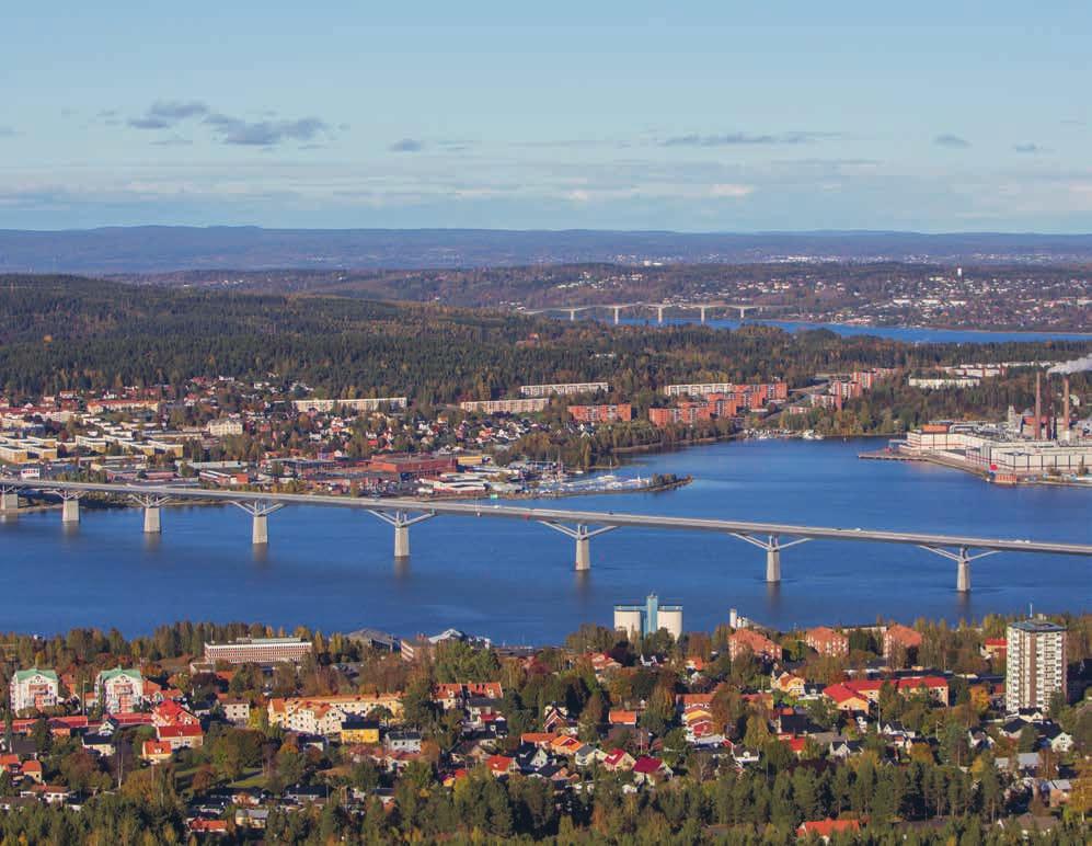 REGION NORR Vy över Sundsvall Fem största fastighets ägarna SUNDSVALL Taxerad yta tkvm Diös 228 Castellum 156 NP3 Fastigheter 91 Hemfosa 64 Hedern Fastigheter 47 GÄVLE Taxerad yta tkvm Diös 219