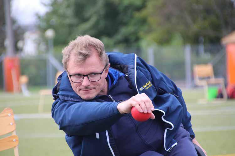 Boccia-SM utomhus Fokuserad Lars-Göran.