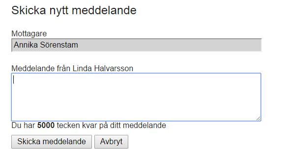 meddelande till (du kan här välja