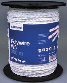 88153901 200 m 217,- (272,-) 800 N ca 10mm 5 UV-stabil 0,35 Ohm/m DeLaval polyband W10 Kombinerar ledare i koppar och