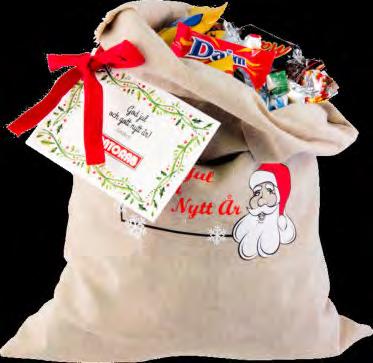 (hasselnötsfyllning, mjölkchoklad och hasselnötsfyllning). Vi bjuder på julkortet Vid köp av minst 10 julkorgar eller julsäckar, bjuder vi på julkort med julhälsning och er logo tryckt på.