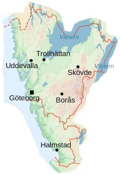 Västra Götalands län Hallands län Utredningsområde Västra Götaland och Halland