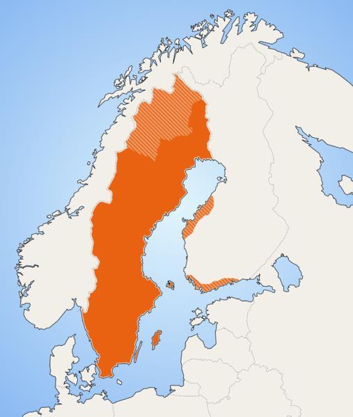 Svenska Talas av över nio miljoner människor. I Sverige finns också fem nationella minoritetsspråk där samiska är ett av dessa. Låneord från t.ex.