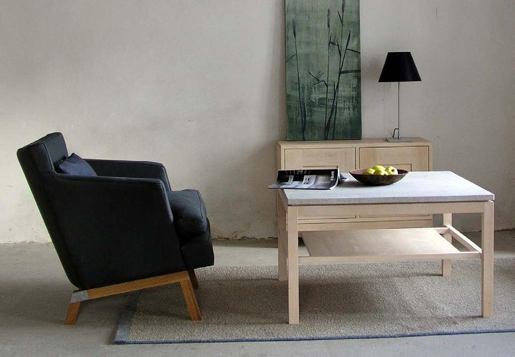 SOFFBORD Hejnum 85x85 cm, björk och kalksten. Hejnum light 85x85 cm, ek och kalksten.