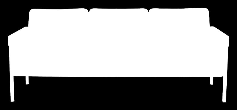 Tygåtgången är 4,3m 6,5m 8m Tingstäde 3-SITS SOFFA L:200 2-SITS SOFFA L:137 FÅTÖLJ L:77 CM DJUP: 75 CM HÖJD: 80 CM Tingstäde med