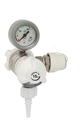 ANDNINGSUTRUSTNING Flaskregulator REGSON Regulator med integrerad flödesväljare/flödesmätare för anslutning till medicinsk gasflaska.