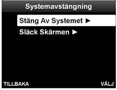 11 STÄNGA AV SYSTEMET När automatisk rengöring är aktiverad (kapitel 9.2) startas systemet automatiskt från avstängt läge enligt inställt intervall och utför 3 rengöringscykler i följd. 11.