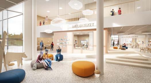 Visionsbild nya Stavsborgsskolan, Nacka kommer att ingå i projektet som löper under två år. Vi arbetar även med så kallade multihus där flera olika verksamheter inryms i samma byggnad.
