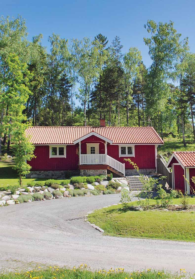 Mycket fräscht välbyggt året-om-hus samt garage i