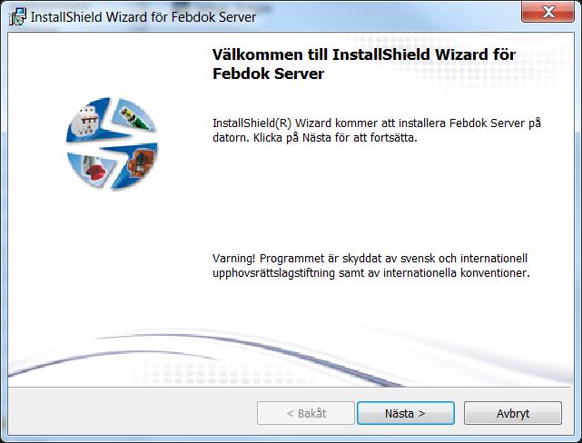 Installationsfilen för Server heter Setup_Server.exe. Dubbelklicka på filen för att starta installationen. Läs alla instruktioner som visas under installationsförloppet.